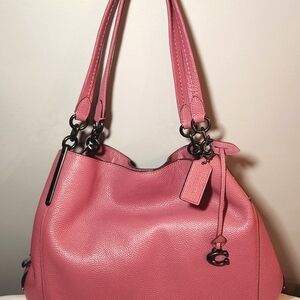 Coach Dalton 31 Soft Pebbled Pink Leather Shoulder Handbag Slouchy Authentic NWT